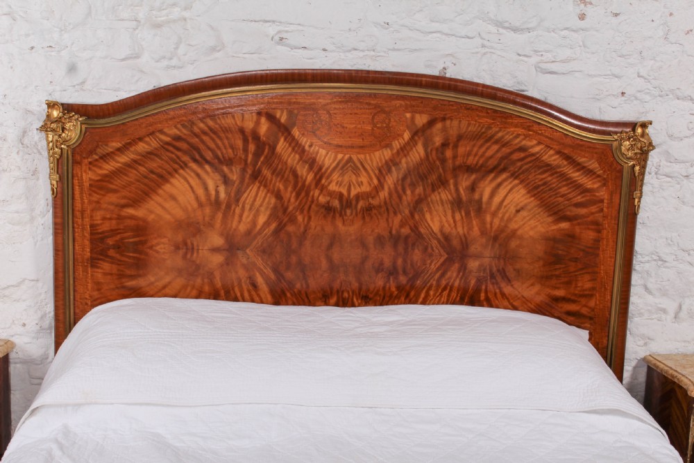 Spectacular fruitwood and ormolu top quality king size bed View VII