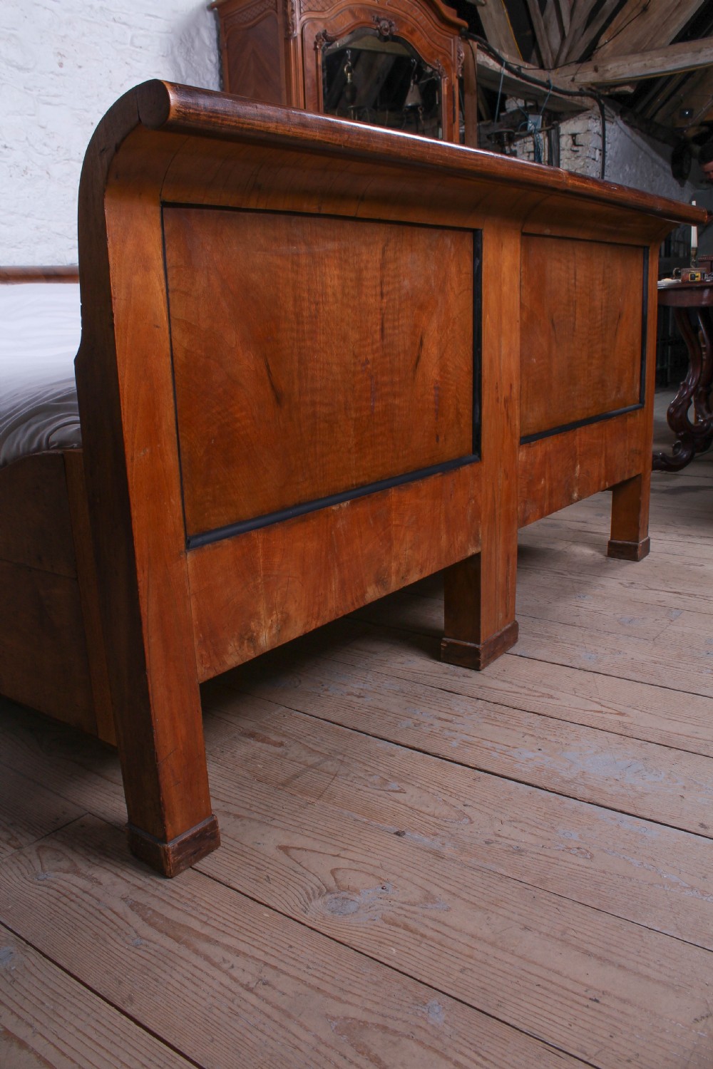 Biedermeier style large king size bed View XII