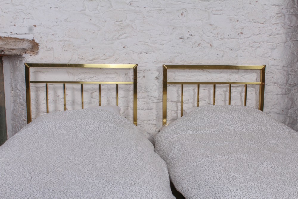Very nice pair of single Deco style all brass beds View VIII