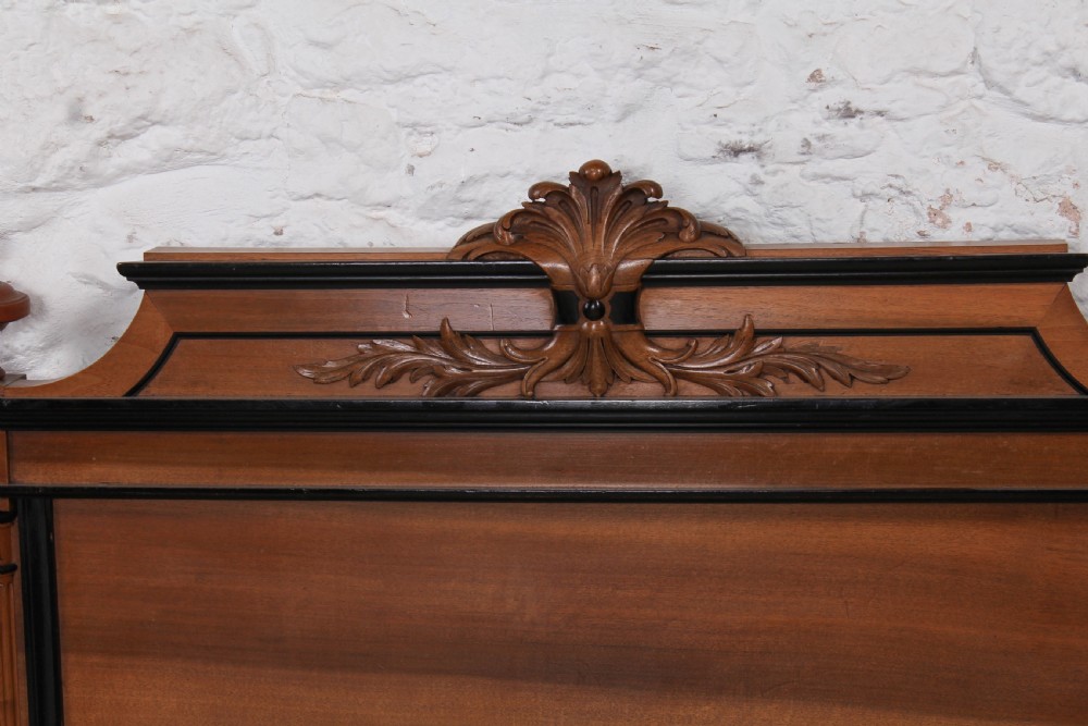 Lovely quality large single French walnut bed View VI