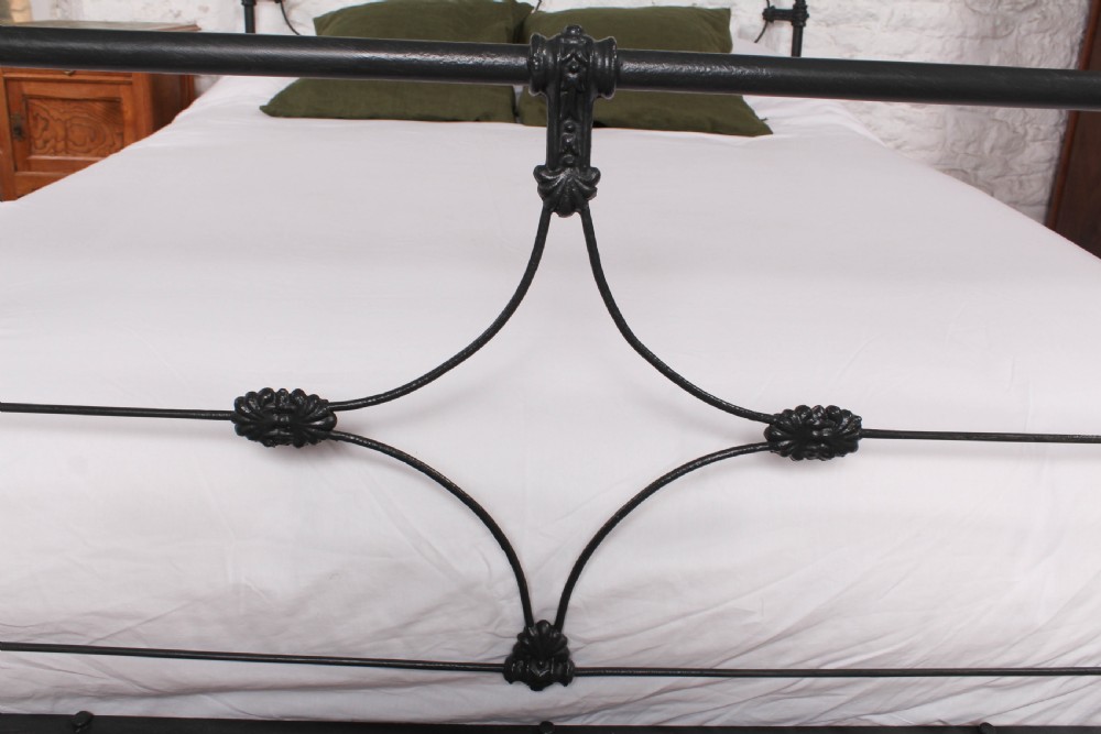 Attractive all iron Irish double bed View VII