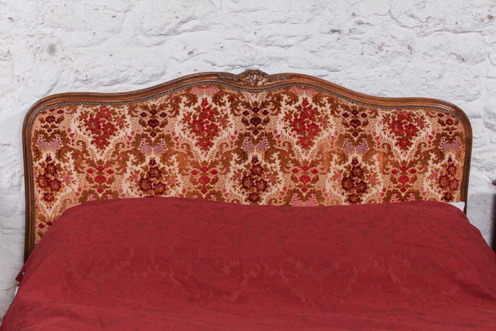 All original French upholstered corbeille double bed  View IV