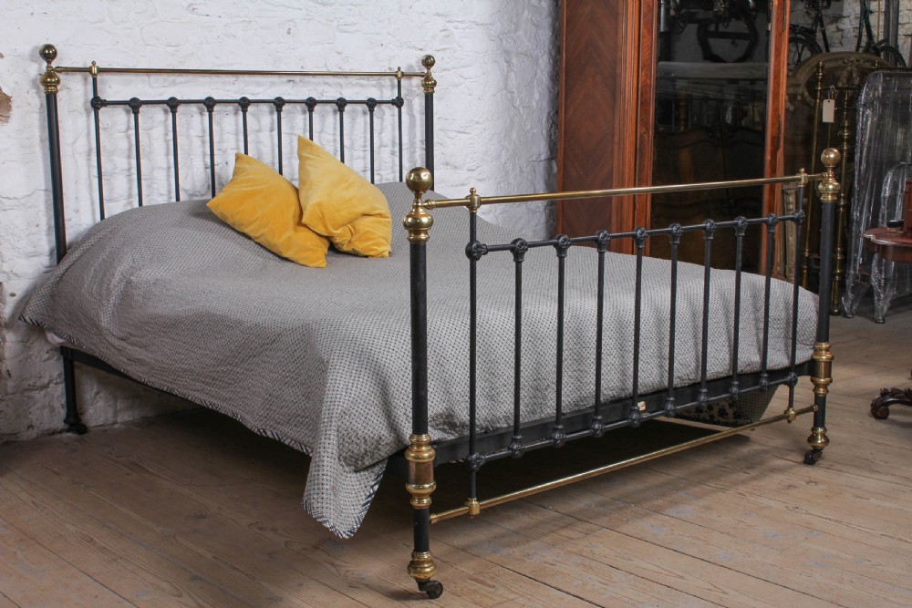 Handsome classic Victorian 6FT super king size bed by Maple and Co.