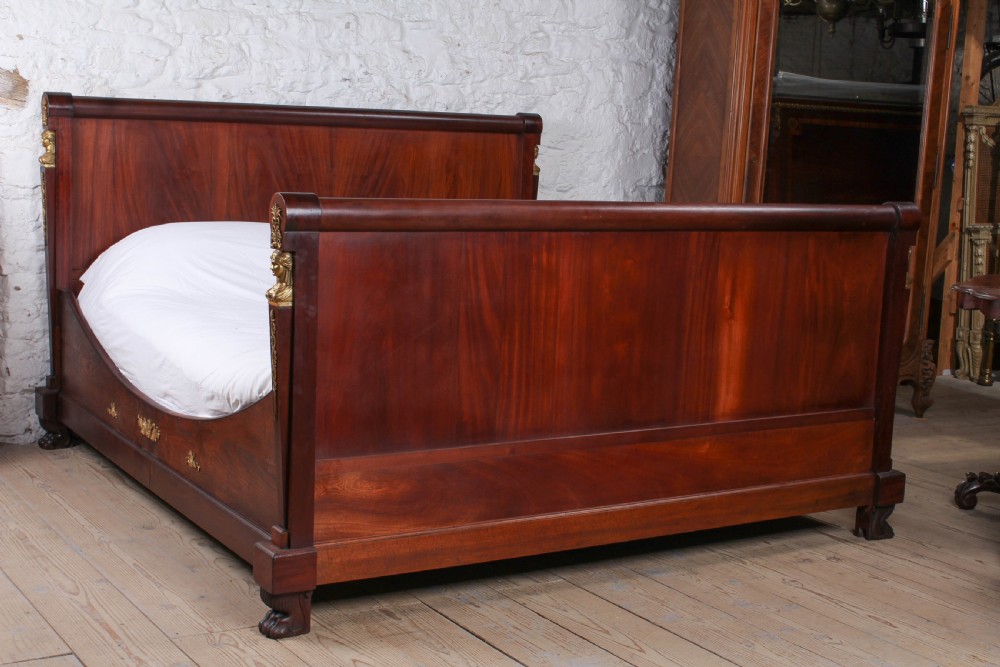 Exceptional rare mahogany  Napolean 11 style super king size  bed