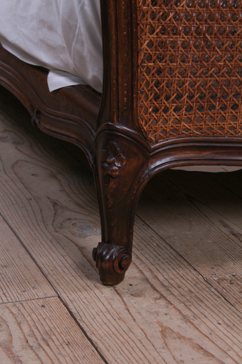 Beautiful rare 2 meter wide Caned Berger style bed View VI