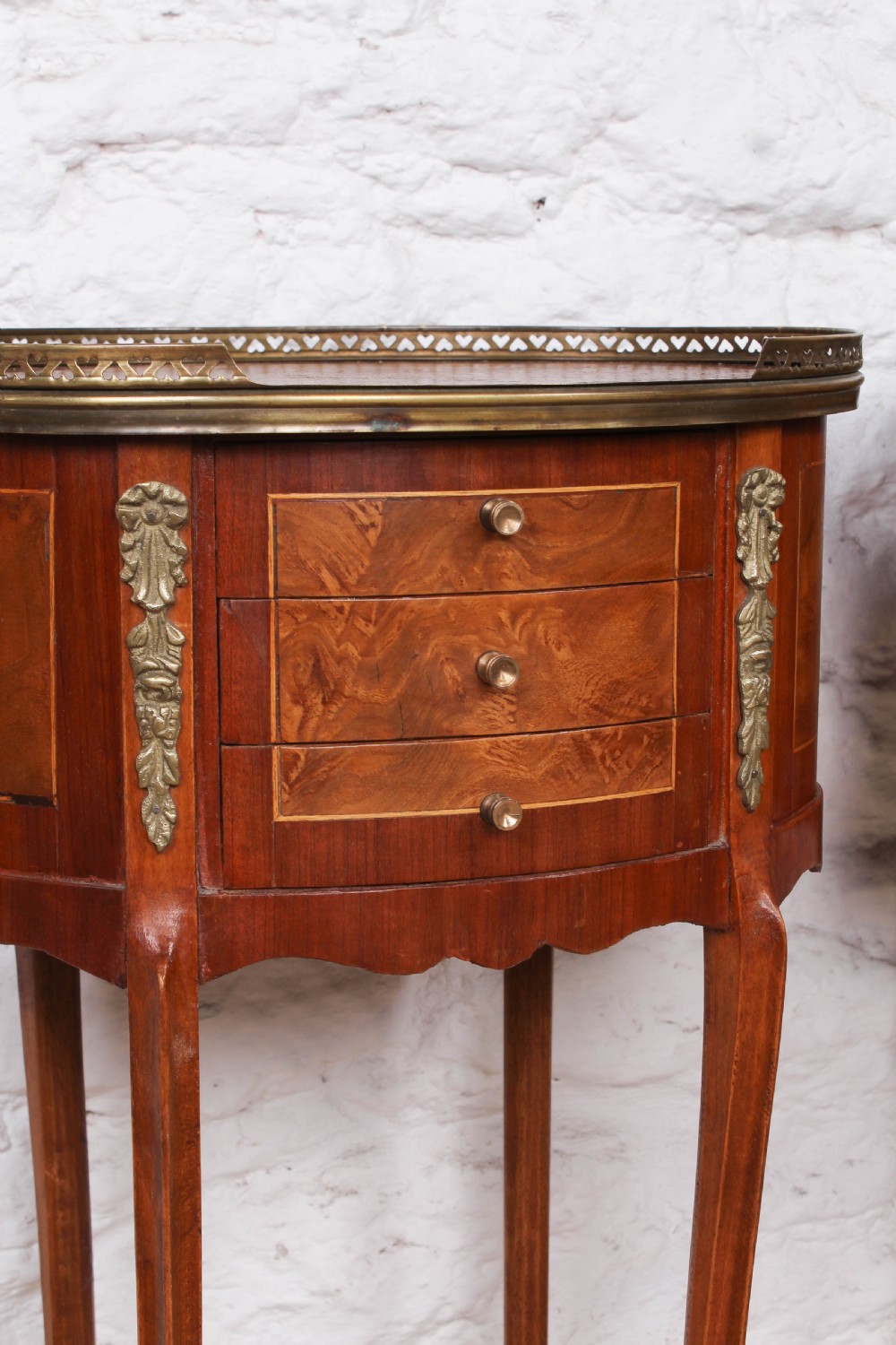 Very nice pair French oval lamp bedsides View III