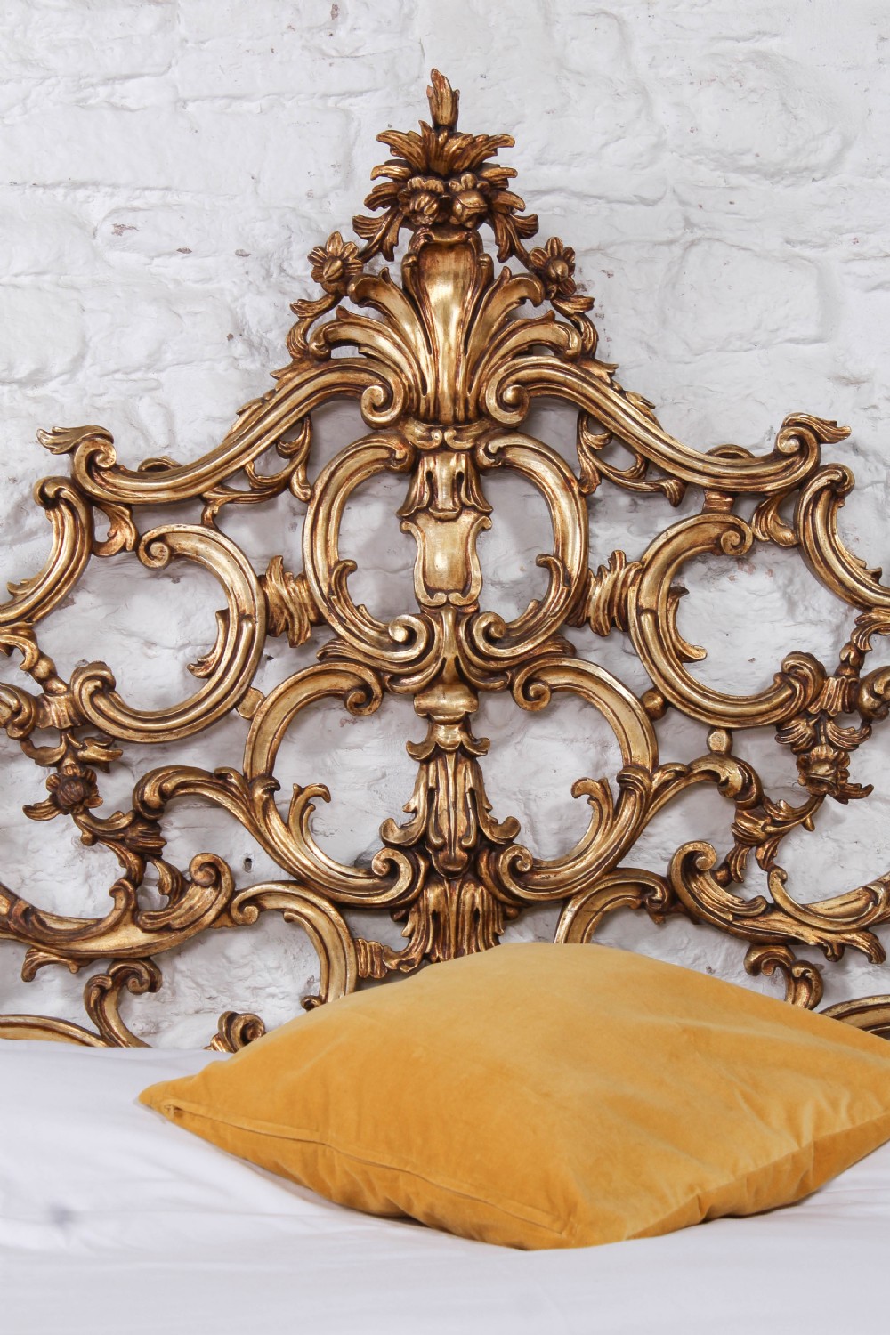Spectacular Rococo Italian gilded super king size bed  View V