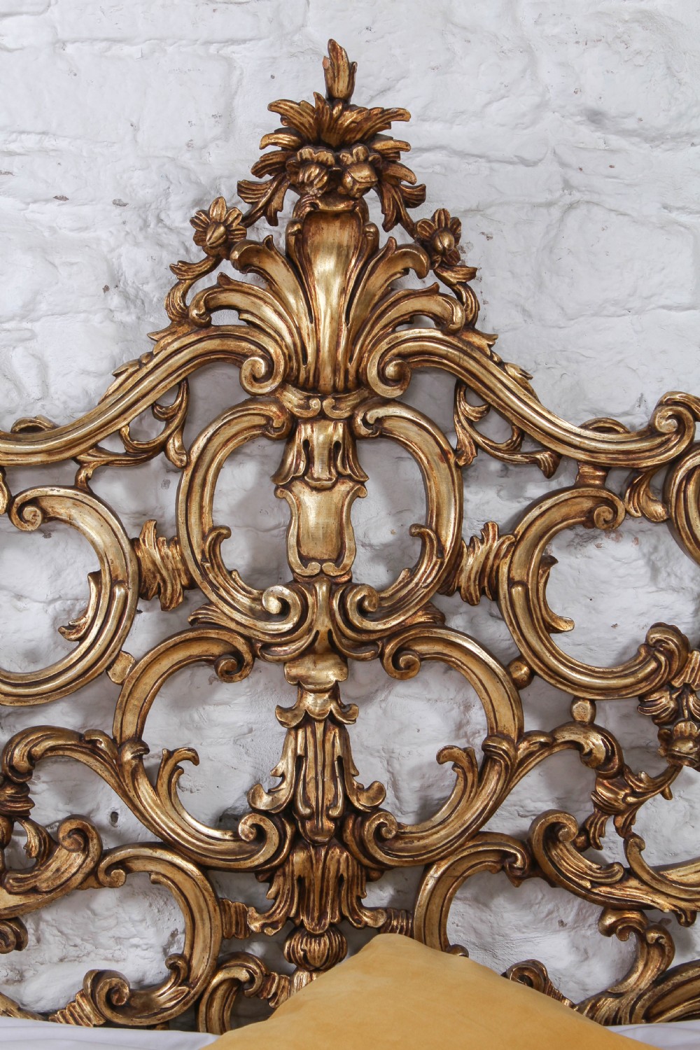 Spectacular Rococo Italian gilded super king size bed  View IX