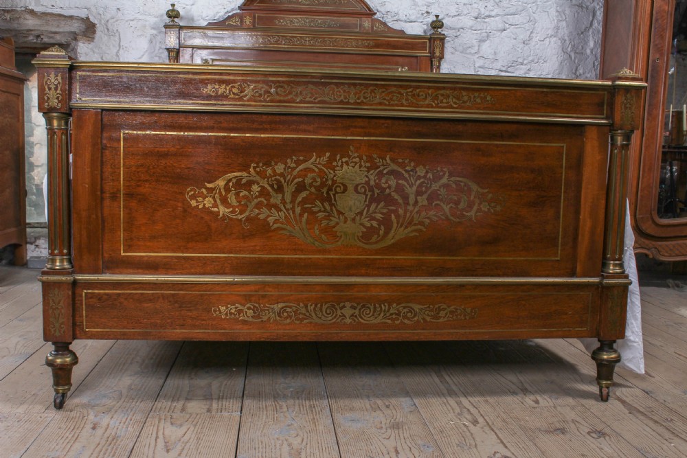 Incredible Napoleon II style double bed bedside and mirror  View III