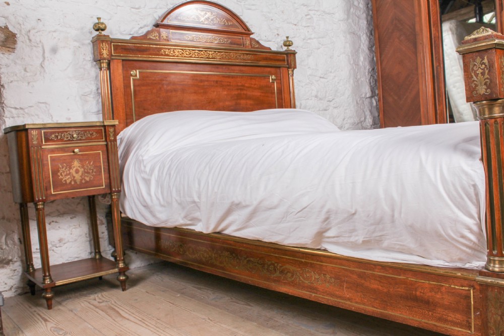 Incredible Napoleon II style double bed bedside and mirror  View VII