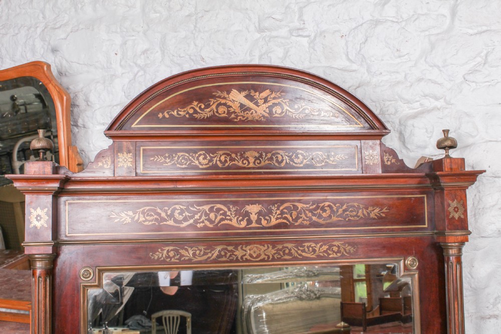 Incredible Napoleon II style double bed bedside and mirror  View XI