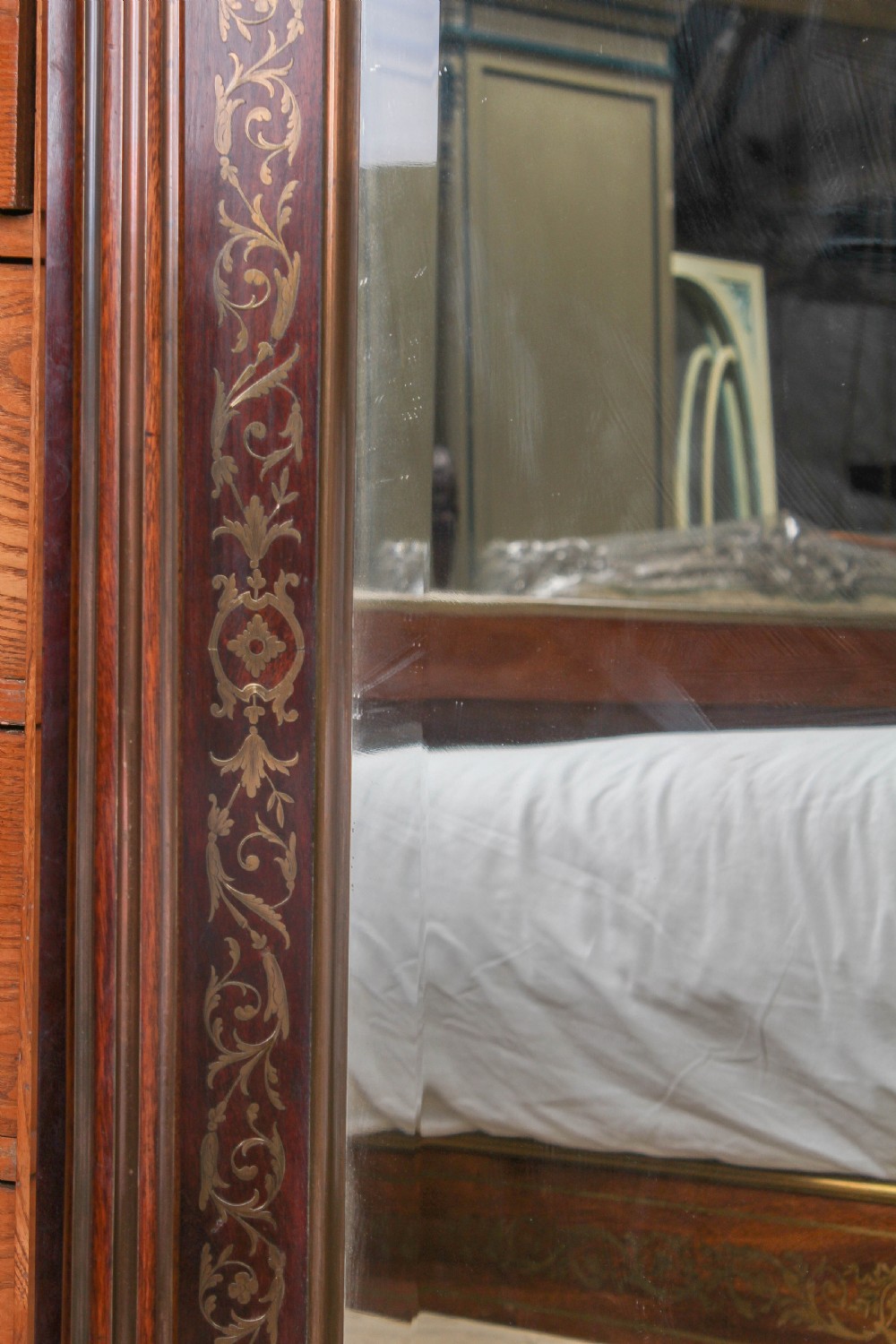 Incredible Napoleon II style double bed bedside and mirror  View XIII