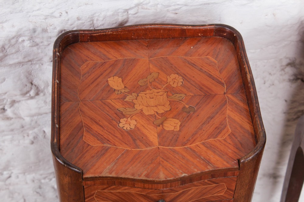 Very pretty pair of French marquetry bedsides View III
