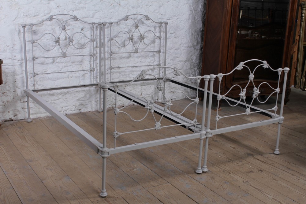 Very rare pretty pair of Early Victorian iron single beds (can be joined)  View II