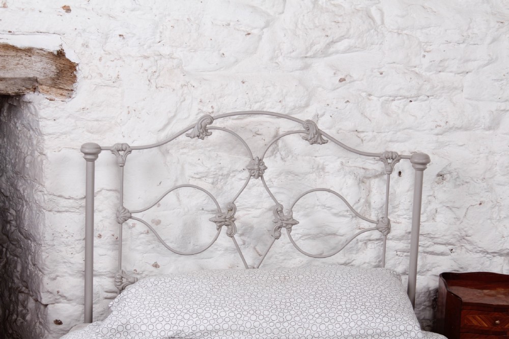 Very rare pretty pair of Early Victorian iron single beds (can be joined)  View XII