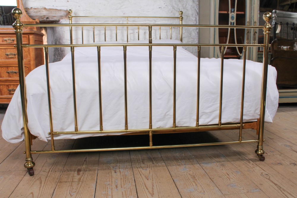Striking simple classic Victorian all brass king size bed View V
