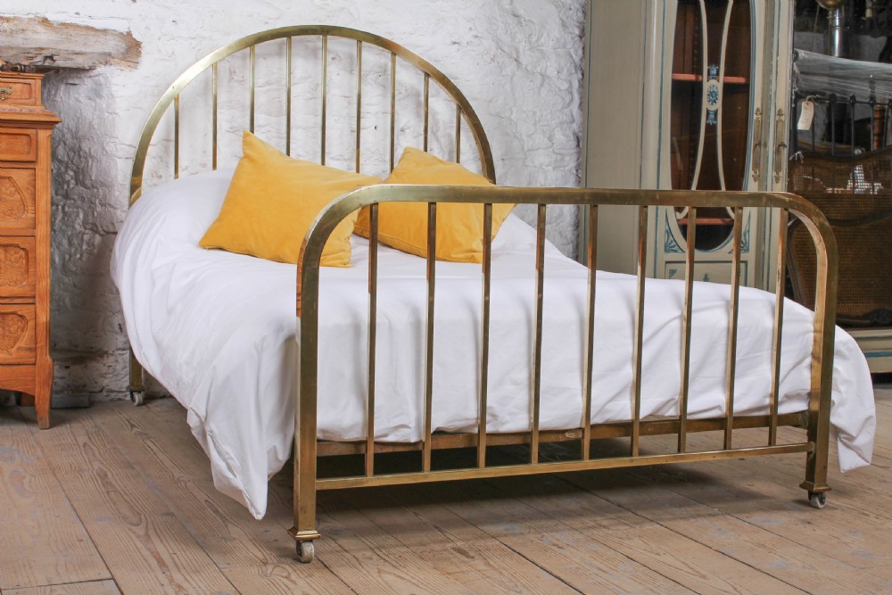 Individual stylish French double brass bed