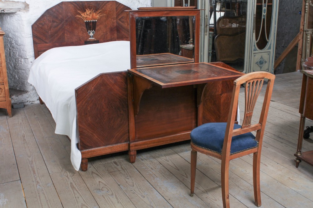 Amazing 1930s Art Deco king size bed with a hidden dressing table View X