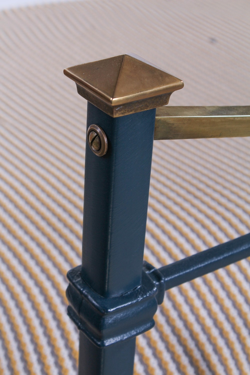 Classic Edwardian square tube dip rail bed  View II