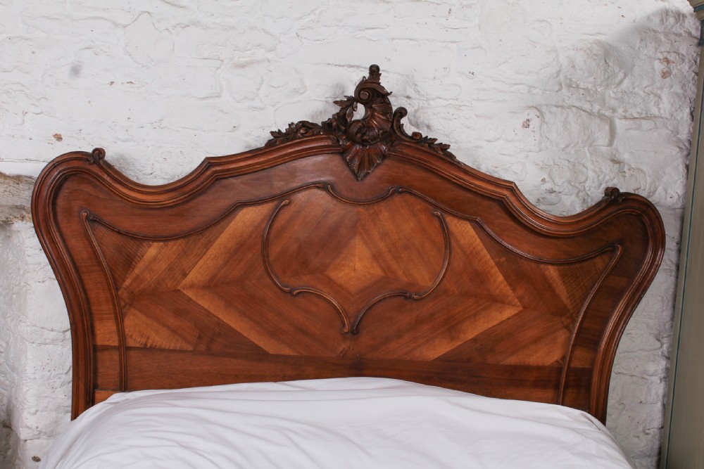 Lovely Louis XV style walnut double bed View VII