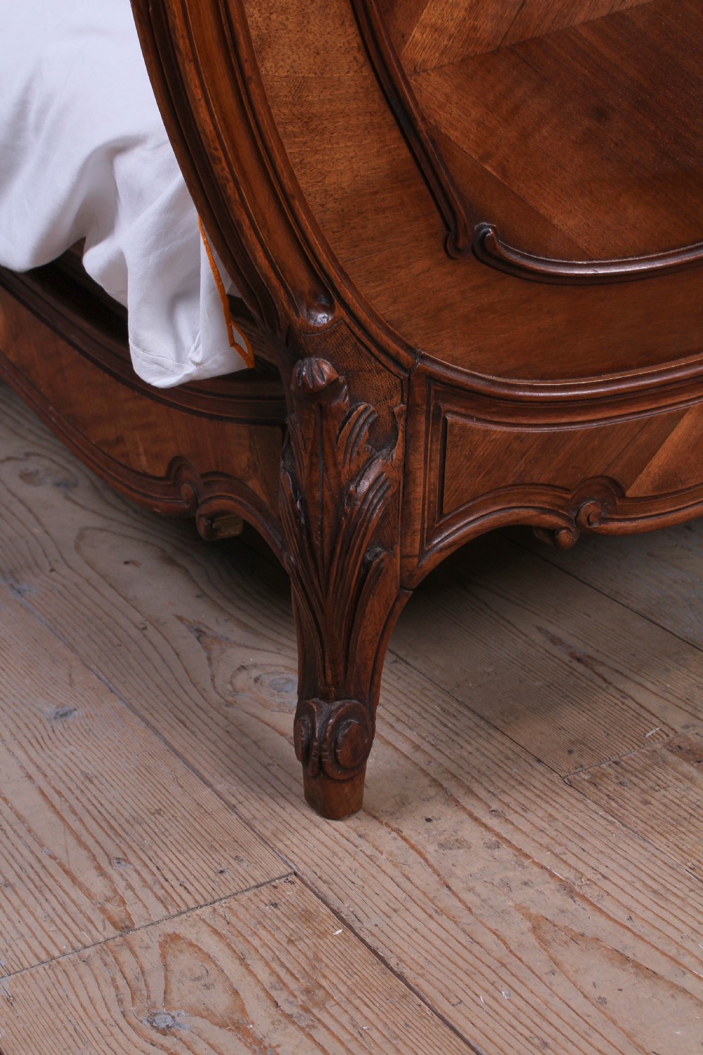 Lovely Louis XV style walnut double bed View VIII