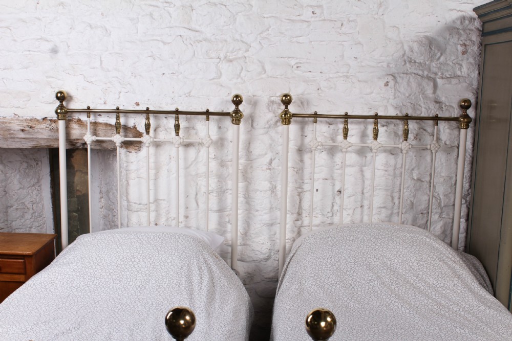 Very special pair of single brass and iron beds by Maple and Co (can be joined)  View II