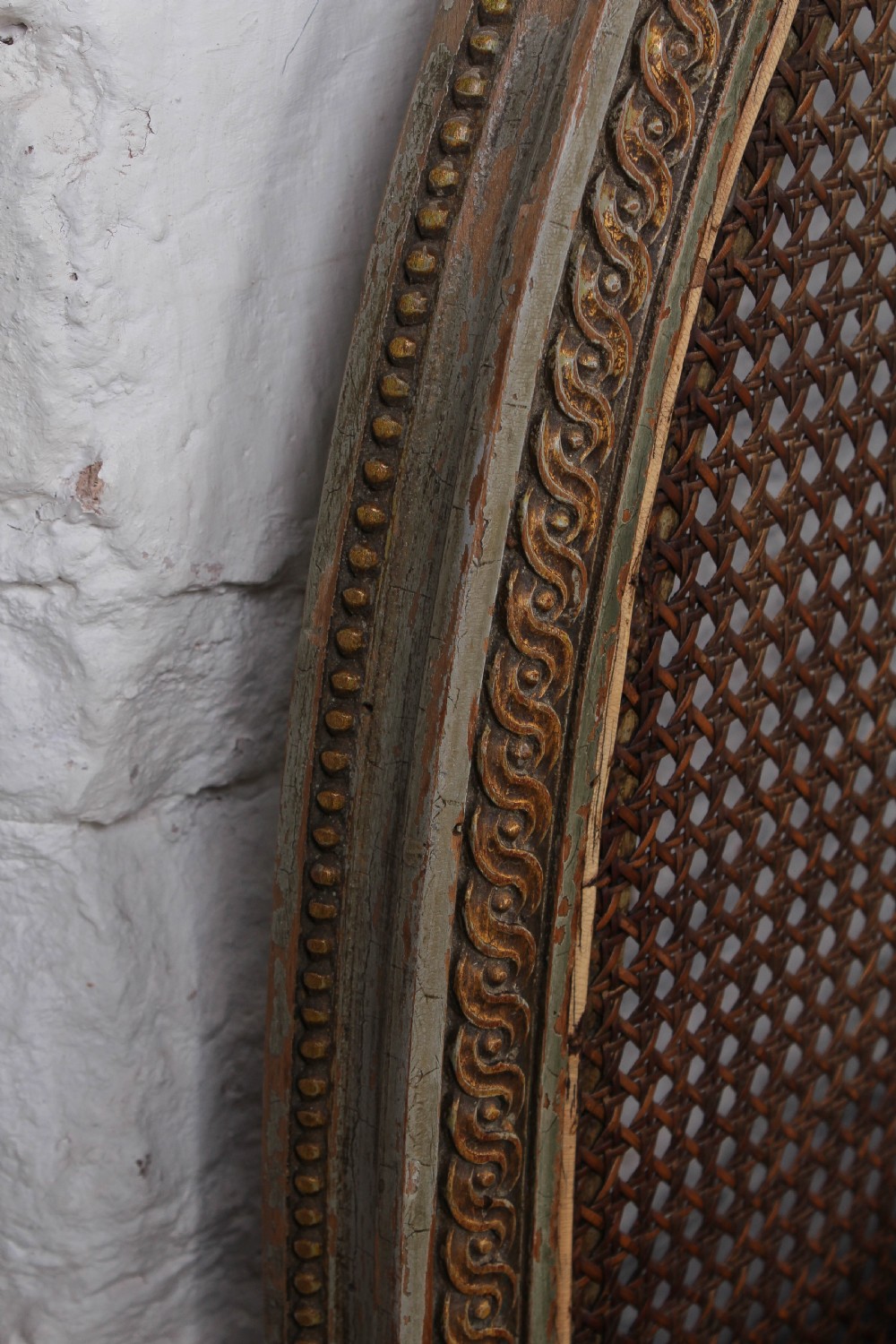 Lovely naturally aged king size French caned king size bed View V