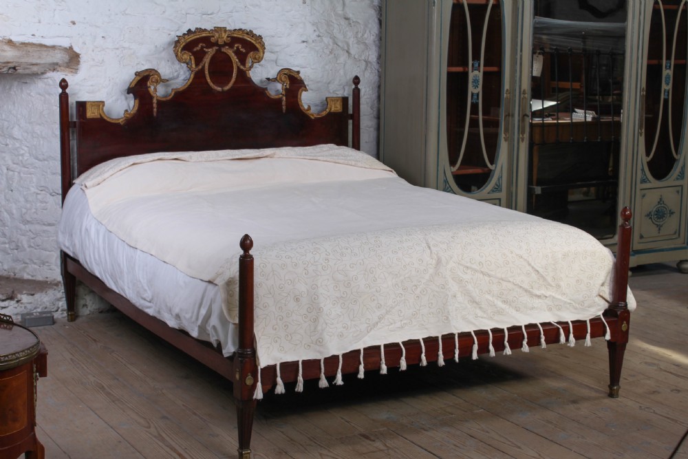 Early Napoleon style mahogany king size bed c1830