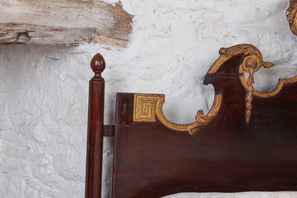 Early Napoleon style mahogany king size bed c1830 View V