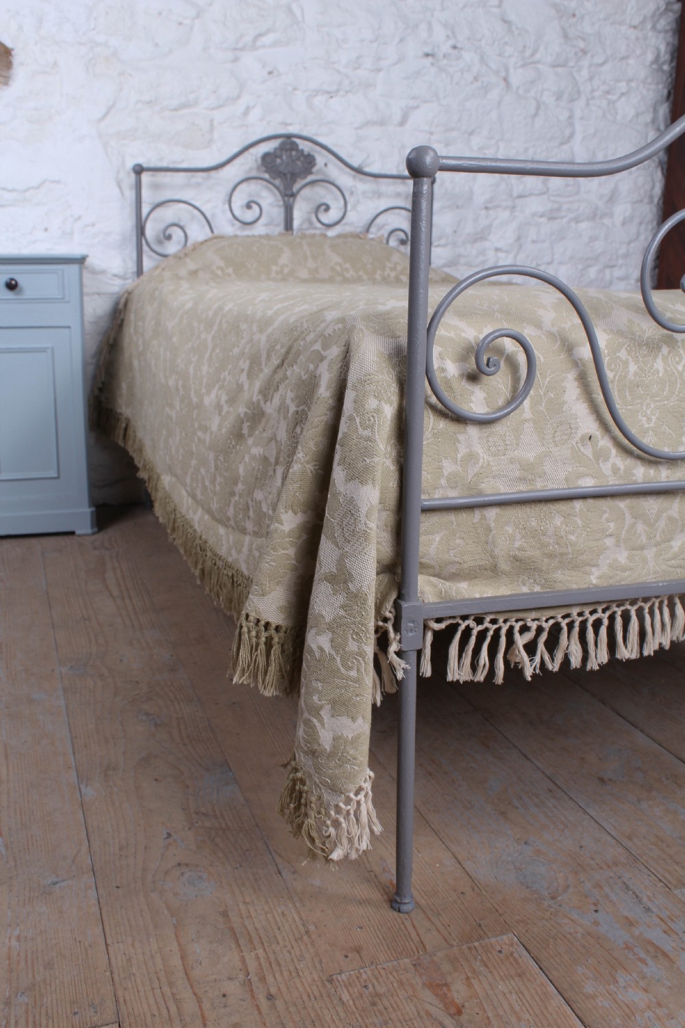 Pretty Portuguese single forged iron bed View II