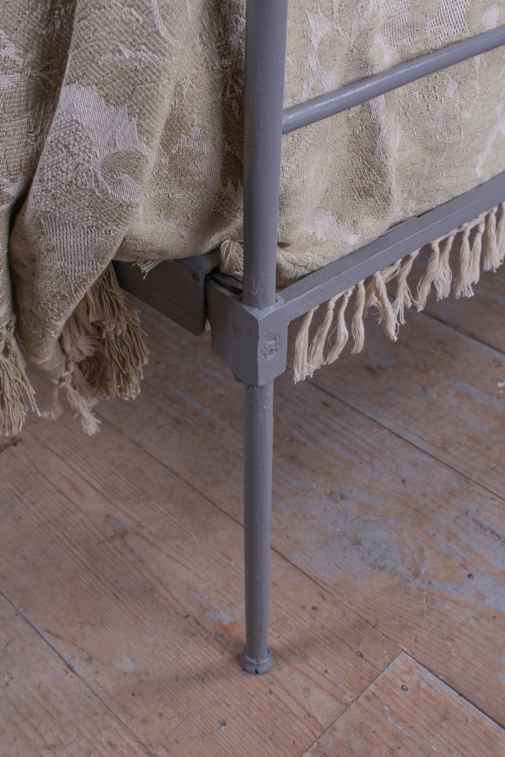 Pretty Portuguese single forged iron bed View IV