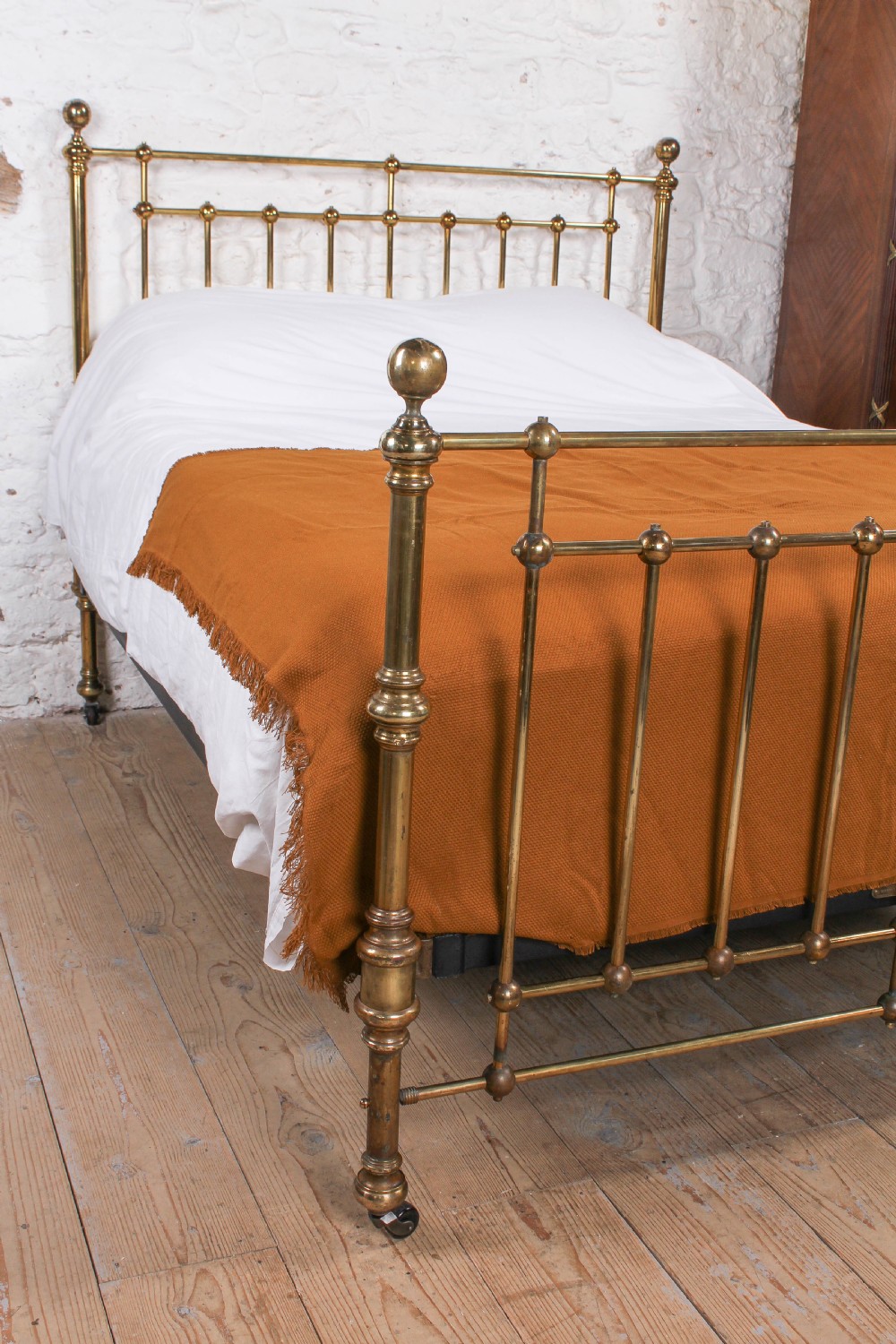 Handsome all brass king size bed View VI