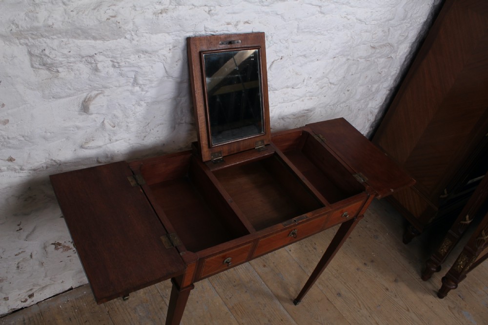 French walnut fold out dressing table  View VIII