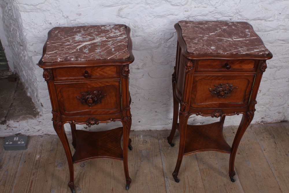 Very nice pair of Louis XV style bedsides View II