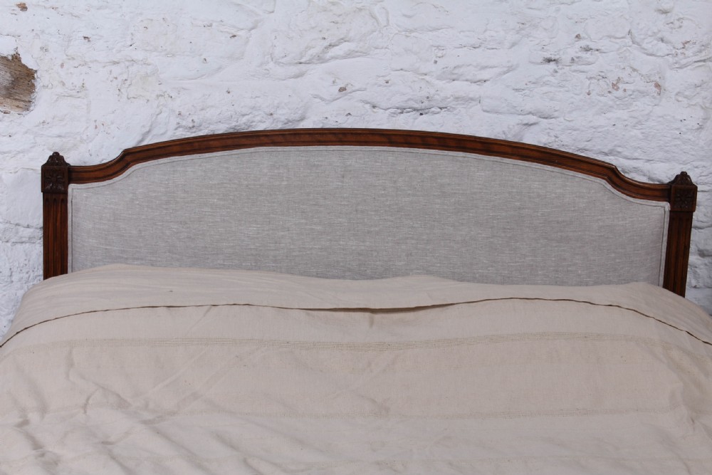 King size French empire style newly upholstered bed View VII