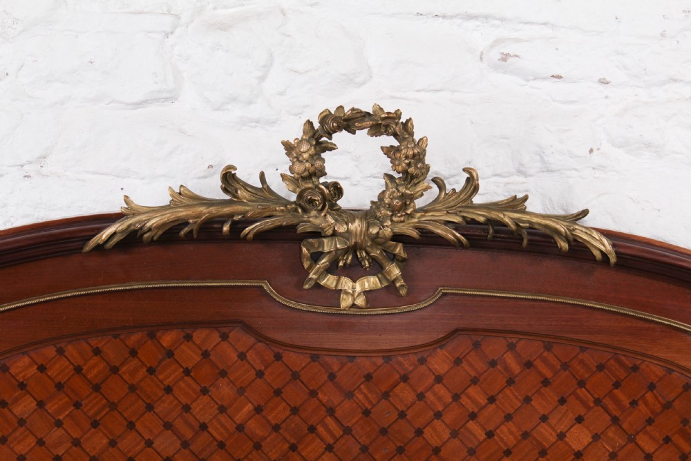 Handsome king size mahogany and fruitwood decorative bed View VIII