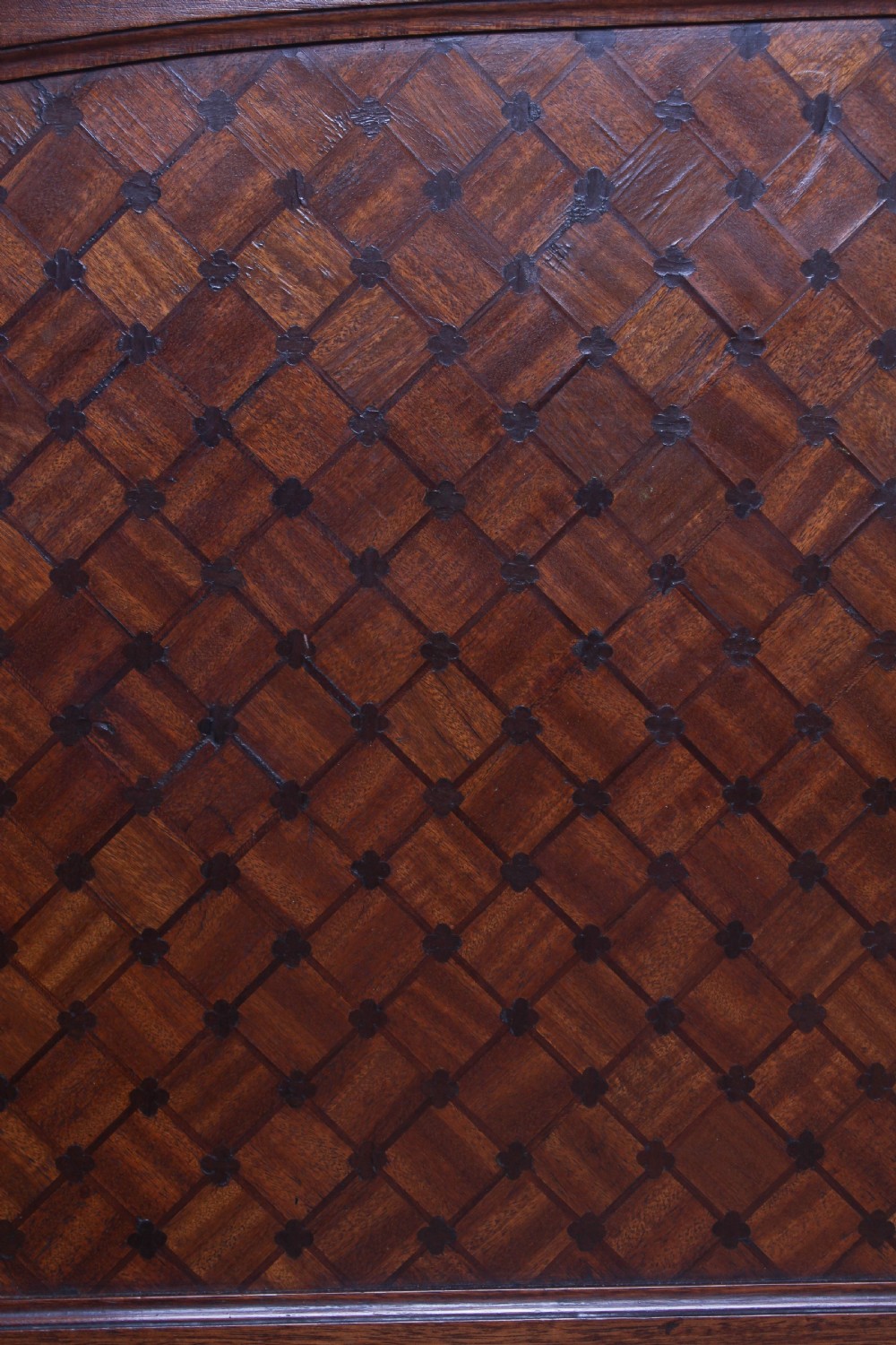 Handsome king size mahogany and fruitwood decorative bed View X