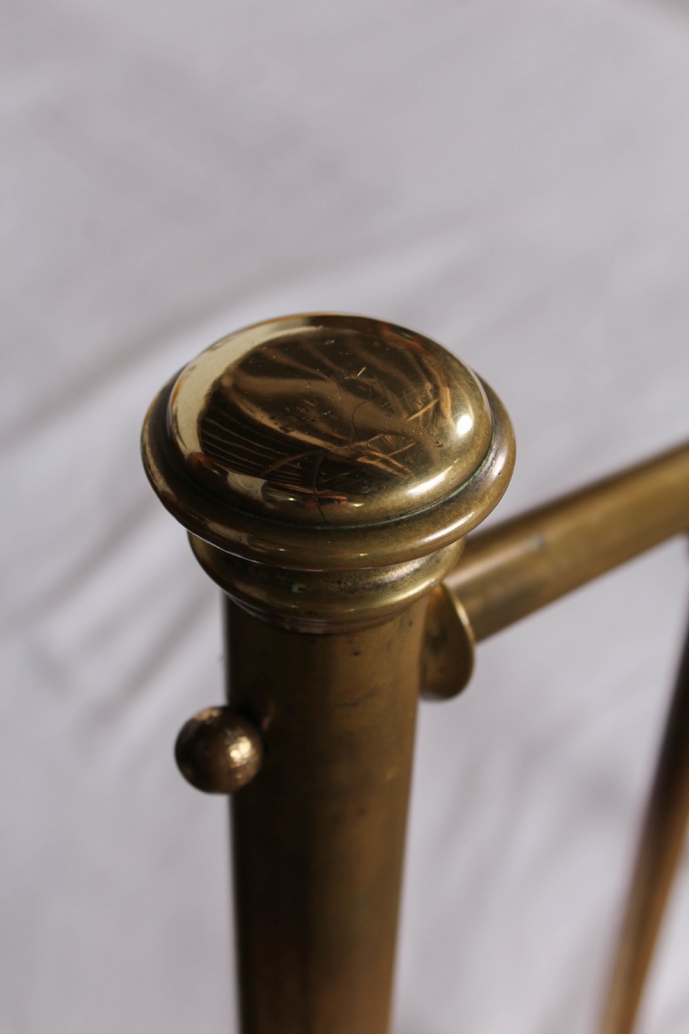 Very nice pair of Edwardian single all brass beds View V