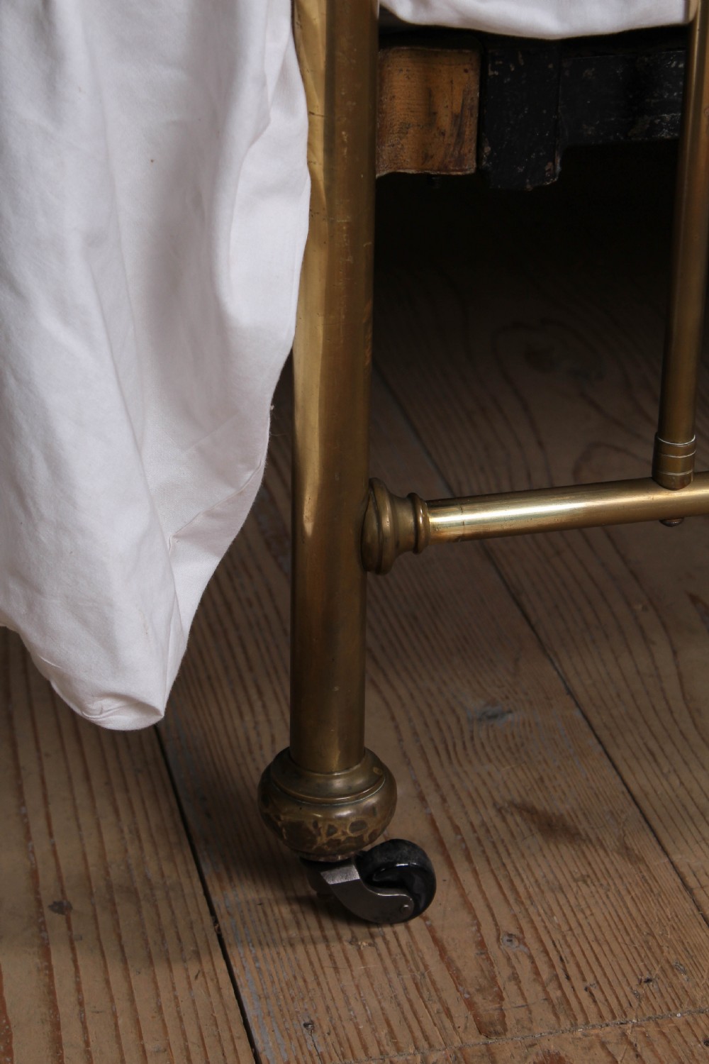 Very nice pair of Edwardian single all brass beds View VI