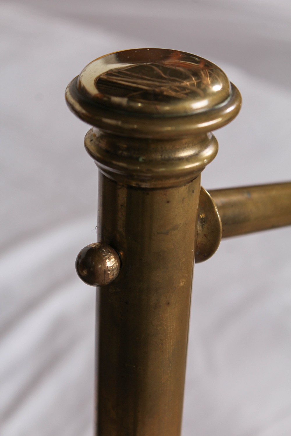 Very nice pair of Edwardian single all brass beds View X