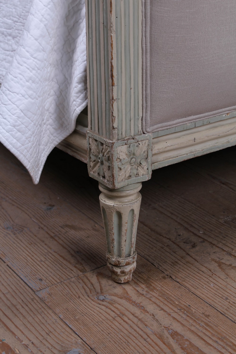 Lovely French Empire style upholstered super king size bed View IV