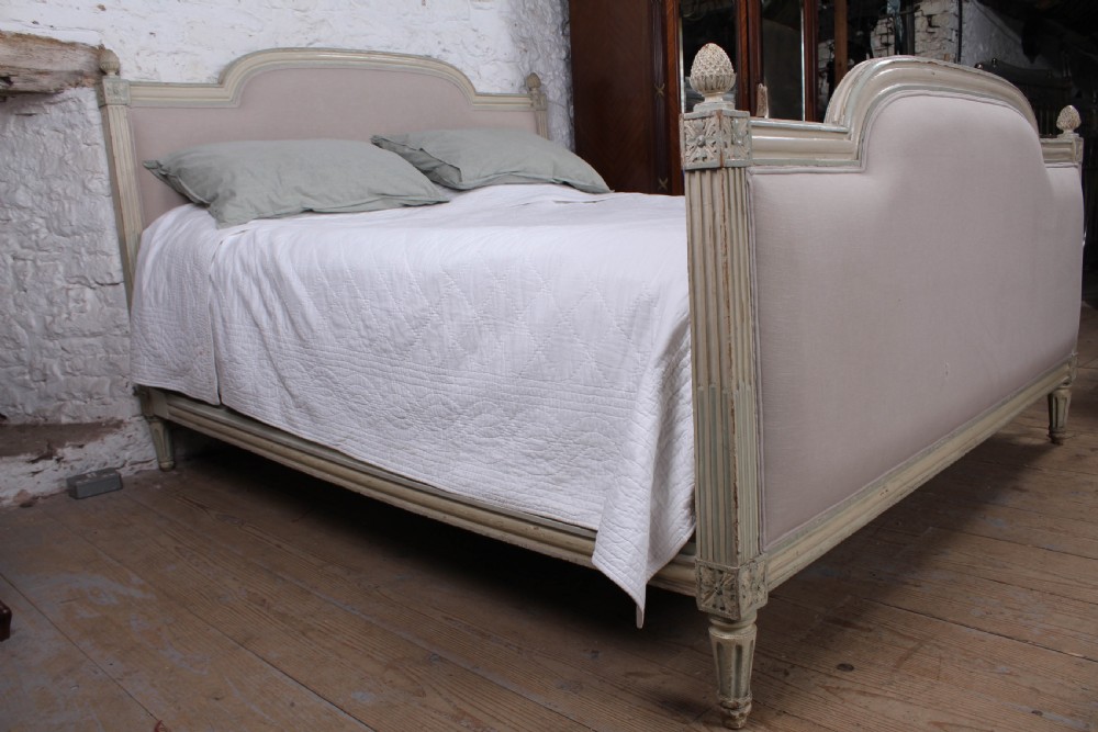 Lovely French Empire style upholstered super king size bed View V
