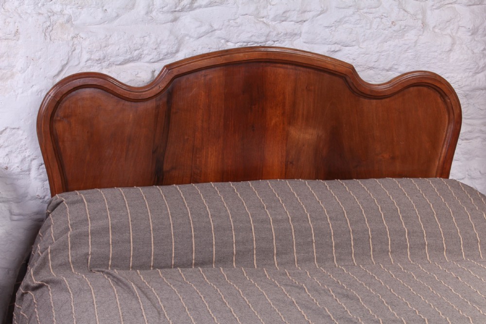Solid walnut Louis XV style double bed View V