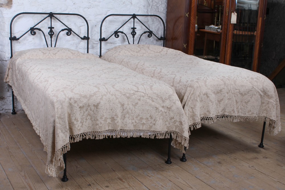 Lovely pair of hand finish all Iron single no end beds (can be joined) 