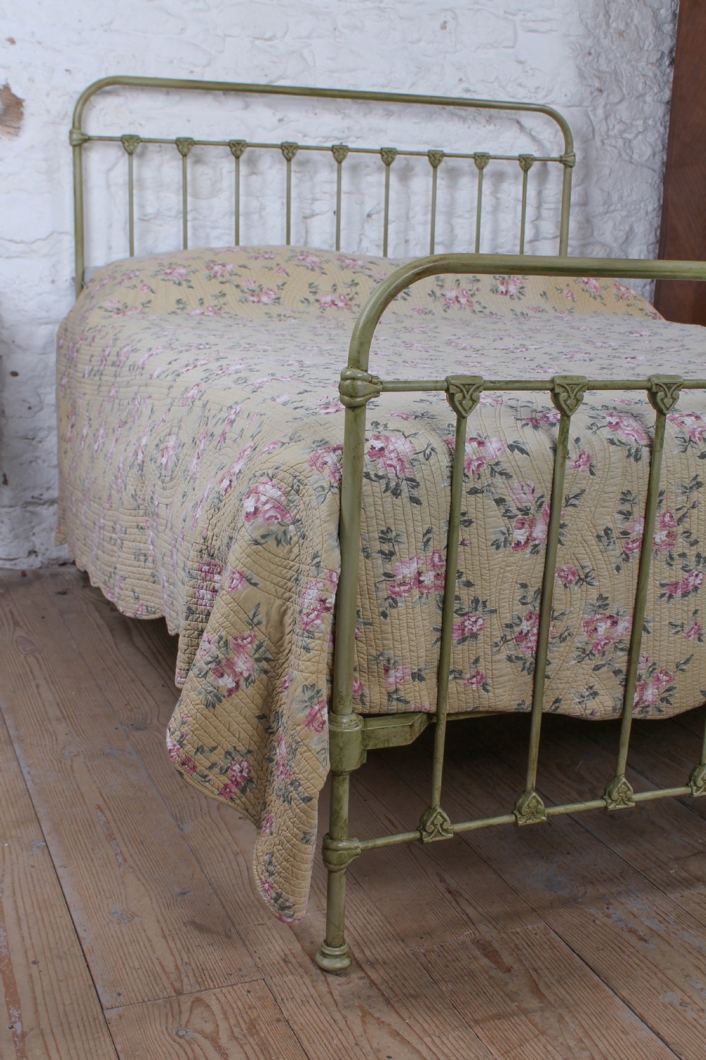 Very individual and fashionable French iron and brass king size bed View III