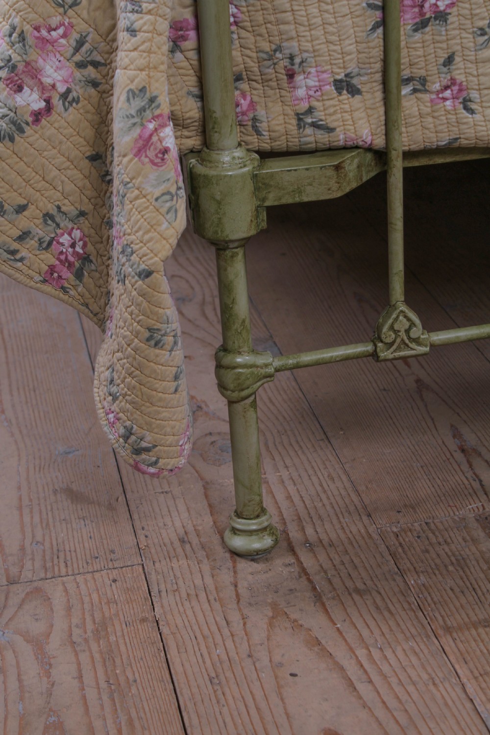 Very individual and fashionable French iron and brass king size bed View V