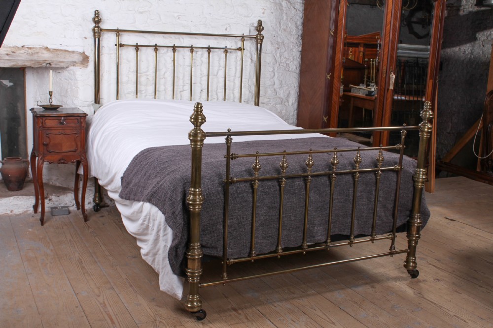 Handsome Victorian all brass king size bed