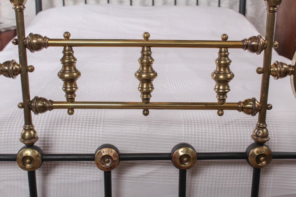 Handsome Victorian brass and iron king size bed  View IX