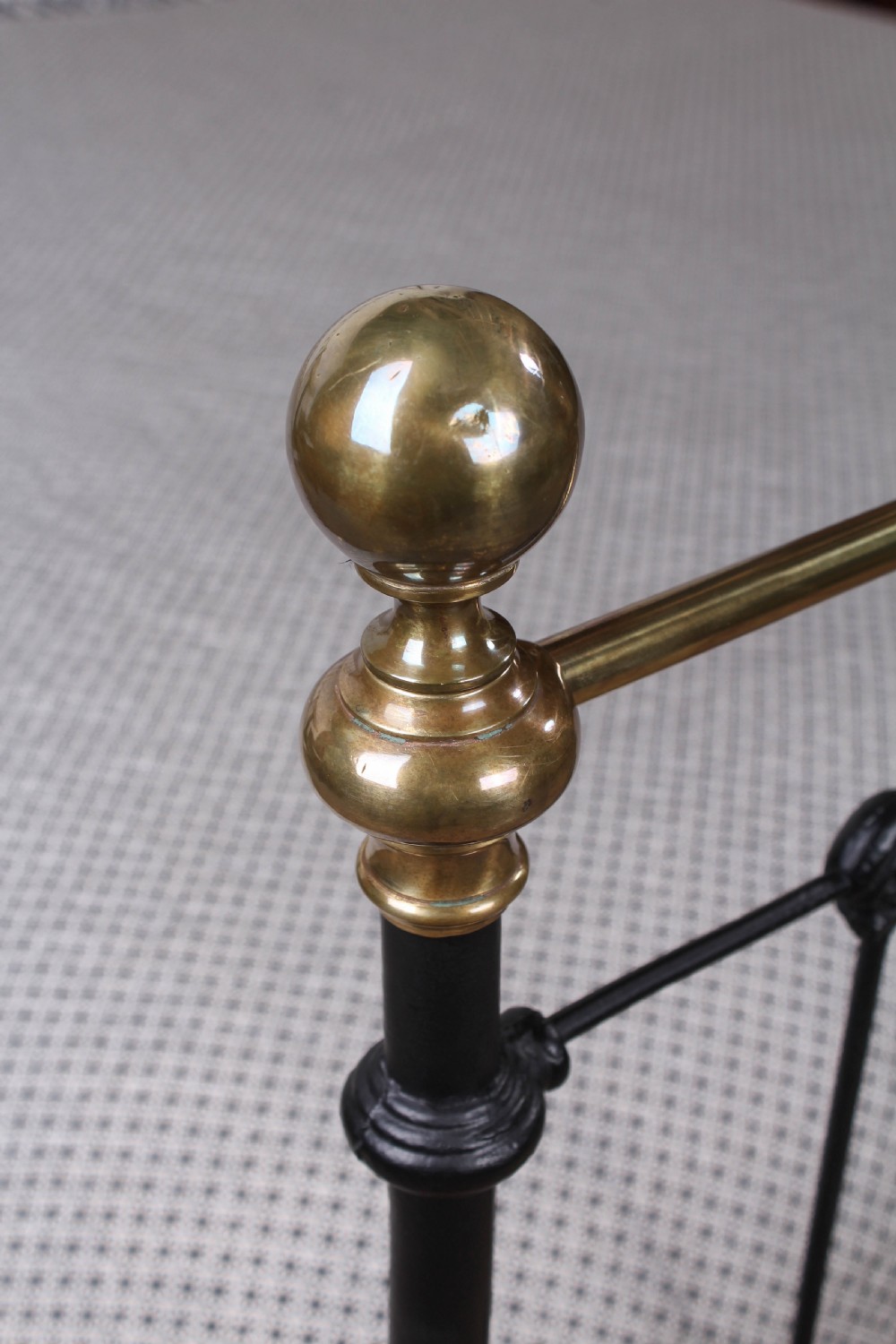 Classic Victorian  black and aged brass king size bed View V