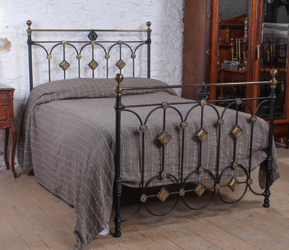 Fabulous Victorian brass and iron double bed